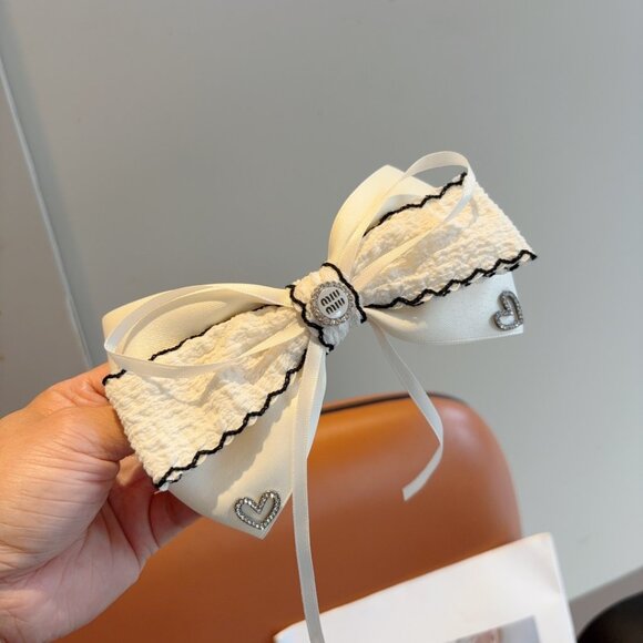 Miu Miu Classic Bow Hairpin Headpiece - Picture 1 of 6